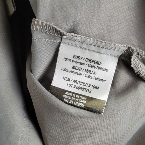 Game Guard Shirt Mens Large 1084 Pockets LOGO Long Sleeve Gray Button Down - Picture 7 of 9